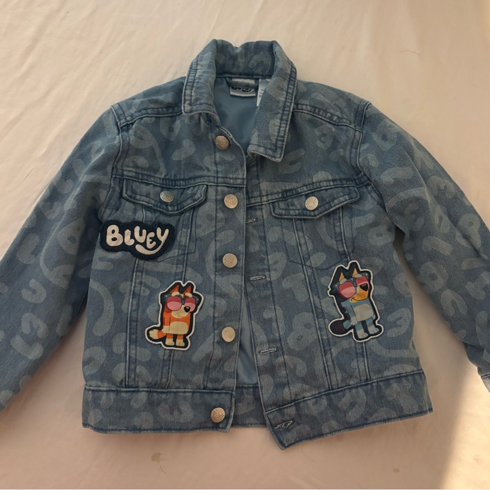 Disney Bluey Kids Denim Jacket with Fun Patches
